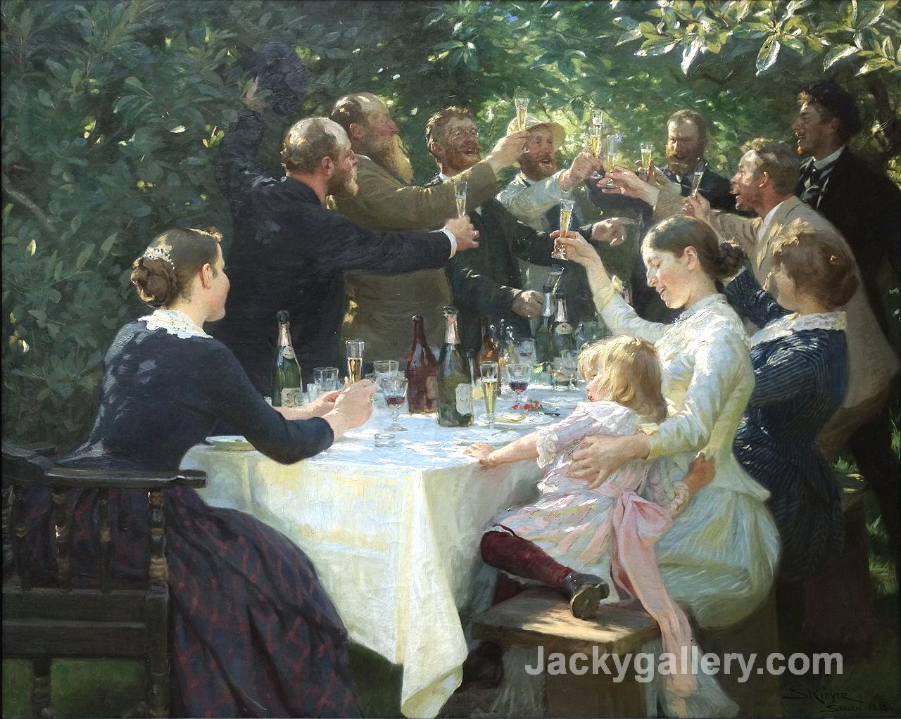 Hip Hip Hurrah! Artist's Party at Skagen, 1888 By Peder Severin Kroyer